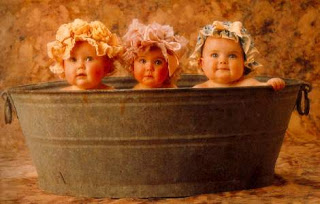 O banho do bebé